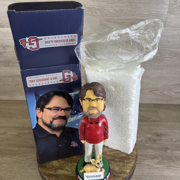 Tony Schiavone & Bug Bobblehead | Gwinnett Braves | in Box BRAND NEW - Picture 2 of 8